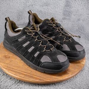 ANODYNE Mens 14 M No. 44 Trail Walker Black & Gray Leather/Mesh